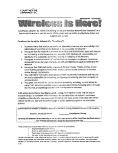 Wi-Fi Notice Posted in Courthouses