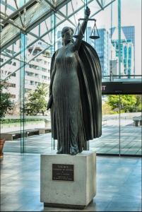 Lady Justice at the Supreme Courts, Vancouver, BC